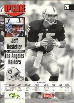 1994 Images #26 Jeff Hostetler Back