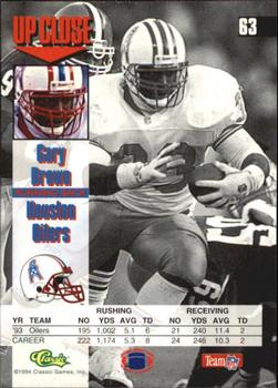 1994 Images #63 Gary Brown Back