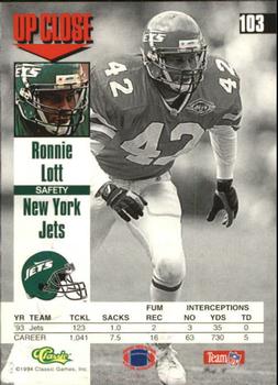 1994 Images #103 Ronnie Lott Back