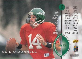 1996 Leaf - Red #18 Neil O'Donnell Back