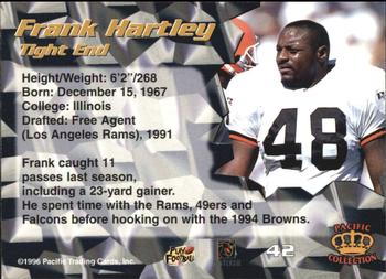 1996 Pacific - Blue #42 Frank Hartley Back