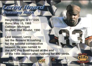 1996 Pacific - Blue #44 Leroy Hoard Back