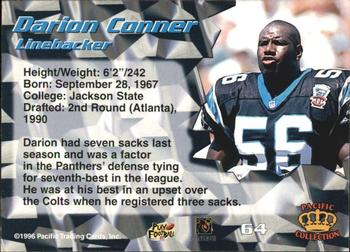 1996 Pacific - Blue #64 Darion Conner Back