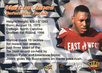 1996 Pacific - Blue #421 Marcus Jones Back
