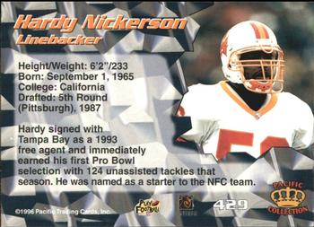 1996 Pacific - Blue #429 Hardy Nickerson Back