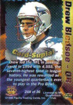 1996 Pacific - Card-Supials Small #24A Drew Bledsoe Back