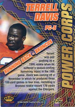 1996 Pacific - Power Corps #PC-5 Terrell Davis Back