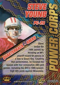 1996 Pacific - Power Corps #PC-20 Steve Young Back