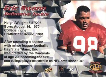 1996 Pacific - Red #8 Eric Swann Back
