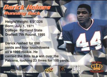 1996 Pacific - Red #48 Darick Holmes Back