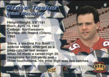 1996 Pacific - Red #56 Steve Tasker Back