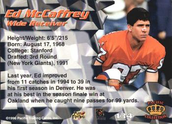 1996 Pacific - Red #134 Ed McCaffrey Back