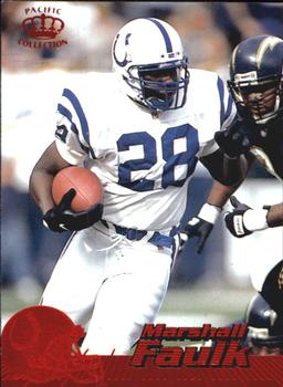 1996 Pacific - Red #185 Marshall Faulk Front