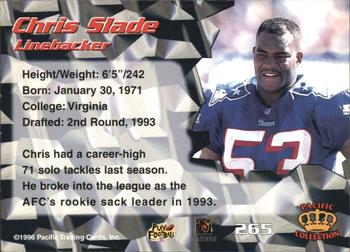 1996 Pacific - Red #265 Chris Slade Back