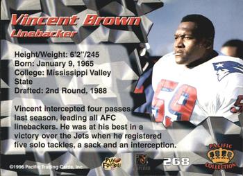 1996 Pacific - Red #268 Vincent Brown Back
