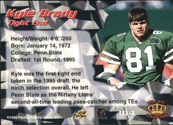 1996 Pacific - Red #304 Kyle Brady Back