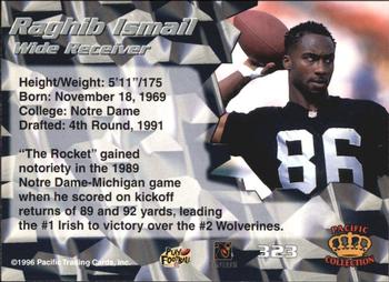 1996 Pacific - Red #323 Raghib Ismail Back