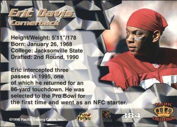 1996 Pacific - Red #384 Eric Davis Back