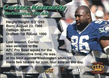 1996 Pacific - Red #407 Cortez Kennedy Back