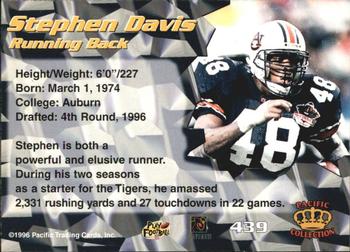 1996 Pacific - Red #439 Stephen Davis Back
