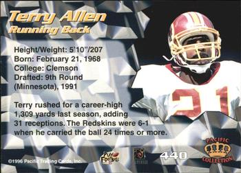 1996 Pacific - Red #440 Terry Allen Back
