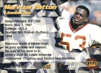1996 Pacific - Red #444 Marvcus Patton Back