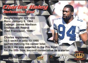 1996 Pacific - Silver #107 Charles Haley Back