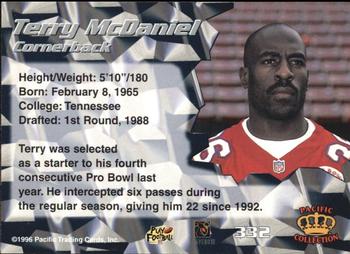 1996 Pacific - Silver #332 Terry McDaniel Back