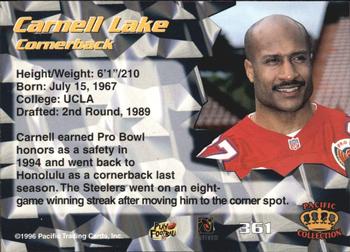 1996 Pacific - Silver #361 Carnell Lake Back