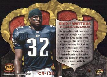 1996 Pacific Crown Royale - Blue #CR-130 Ricky Watters Back