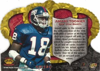 1996 Pacific Crown Royale - Blue #CR-131 Amani Toomer Back