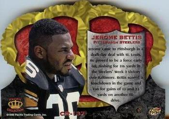 1996 Pacific Crown Royale - Blue #CR-137 Jerome Bettis Back