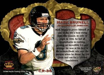 1996 Pacific Crown Royale - Silver #CR-36 Mark Brunell Back