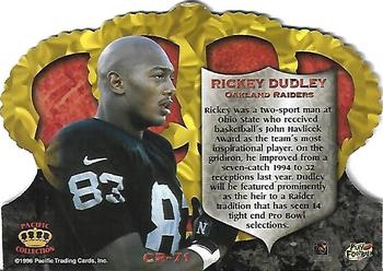 1996 Pacific Crown Royale - Silver #CR-71 Rickey Dudley Back