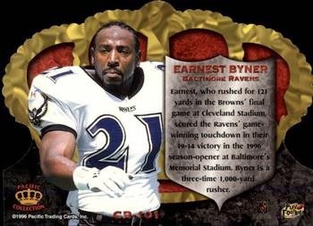 1996 Pacific Crown Royale - Silver #CR-101 Earnest Byner Back