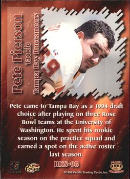 1996 Pacific Dynagon - Best Kept Secrets #BKS-95 Pete Pierson Back