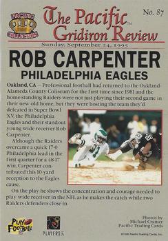 1996 Pacific Gridiron - Copper #87 Rob Carpenter Back