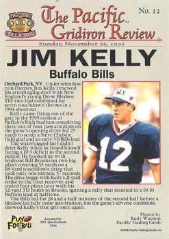 1996 Pacific Gridiron - Gold #12 Jim Kelly Back