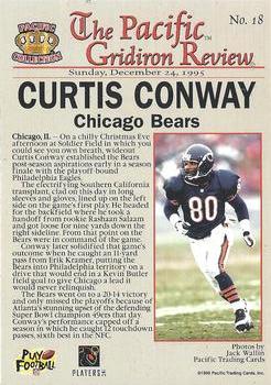 1996 Pacific Gridiron - Gold #18 Curtis Conway Back