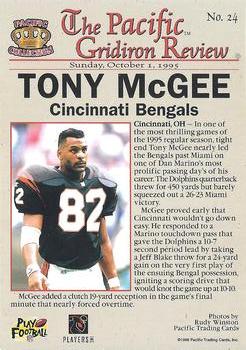 1996 Pacific Gridiron - Gold #24 Tony McGee Back