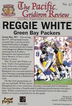 1996 Pacific Gridiron - Gold #47 Reggie White Back