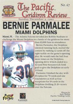 1996 Pacific Gridiron - Gold #67 Bernie Parmalee Back