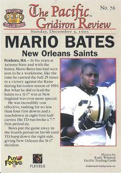 1996 Pacific Gridiron - Gold #76 Mario Bates Back