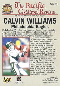 1996 Pacific Gridiron - Gold #93 Calvin Williams Back