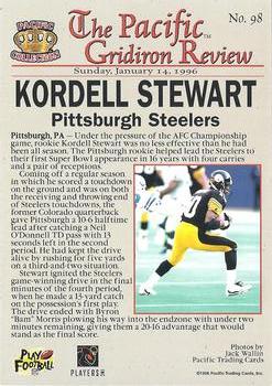 1996 Pacific Gridiron - Gold #98 Kordell Stewart Back