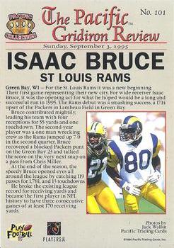 1996 Pacific Gridiron - Gold #101 Isaac Bruce Back