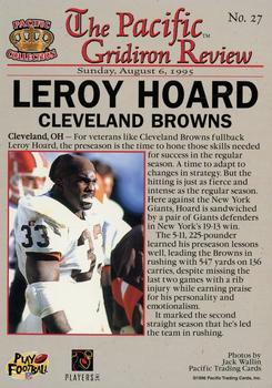 1996 Pacific Gridiron - Platinum #27 Leroy Hoard Back