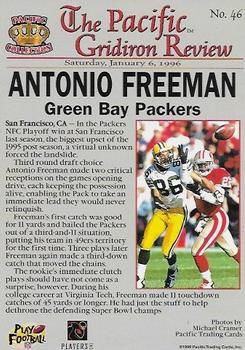 1996 Pacific Gridiron - Platinum #46 Antonio Freeman Back