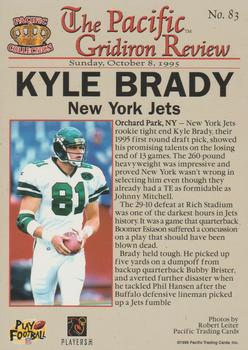 1996 Pacific Gridiron - Platinum #83 Kyle Brady Back
