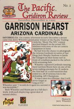 1996 Pacific Gridiron - Red #2 Garrison Hearst Back